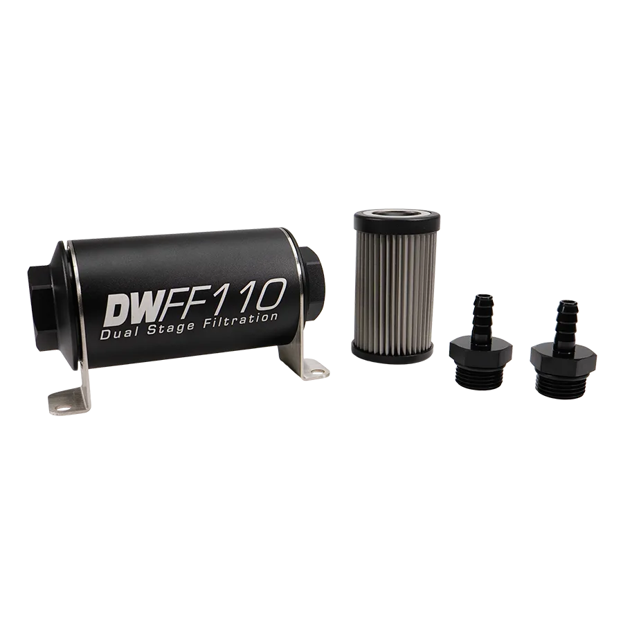 5/16 in, 10 micron, 110mm In-line fuel filter kit