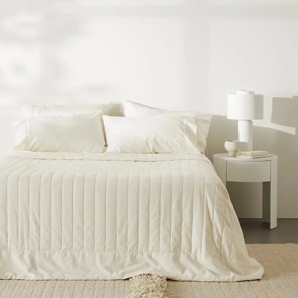 Linen+ Bamboo Quilted Coverlet