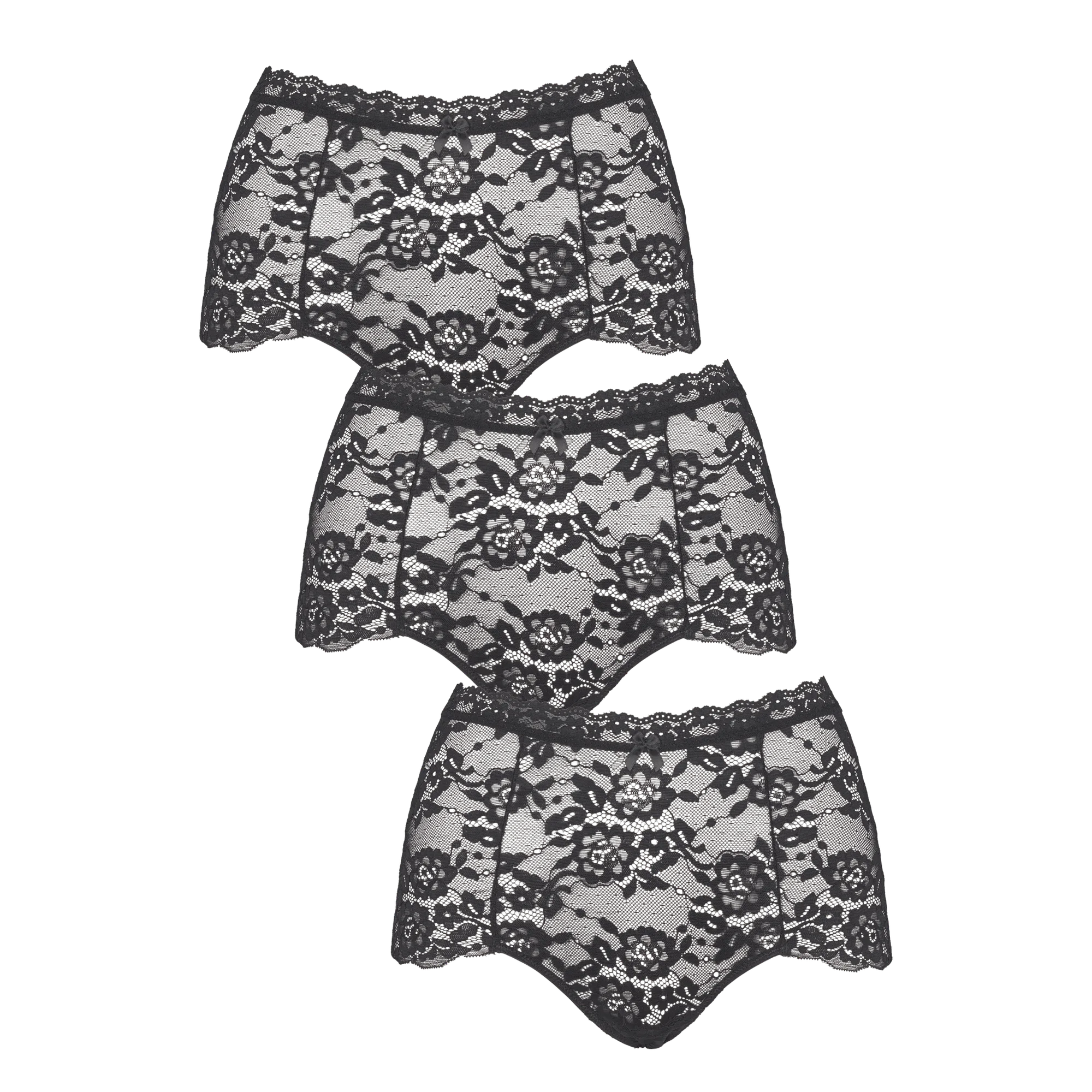 Lace maxi 3-pack - Black