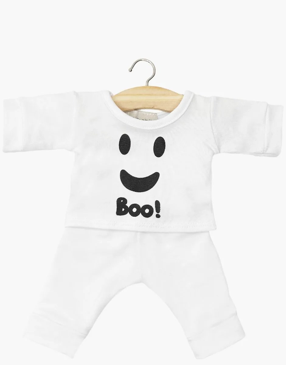 Pyjama Morgan à manches longues « Boo! » en jersey blanc