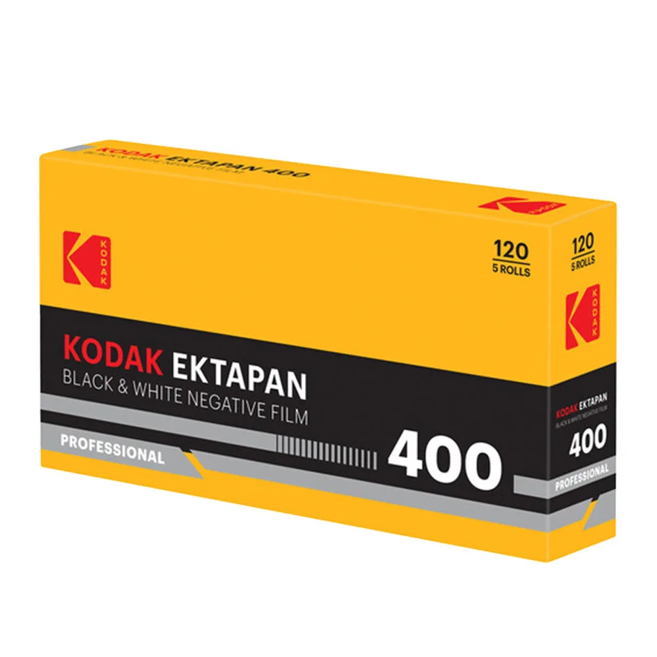 Kodak EKTAPAN 400 Black and White Negative Film - 120 Roll Film, Single Roll (ISO 400)