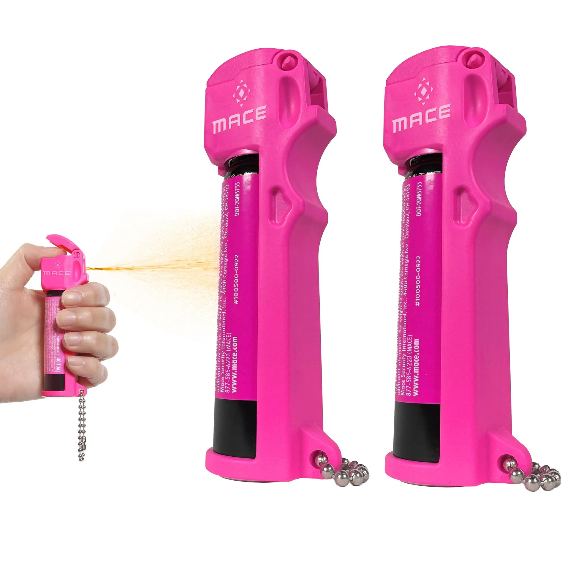Mace 2 szt. Spray pieprzowy model osobisty - Różowy