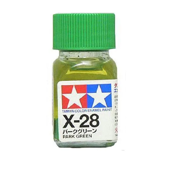 Tamiya X-28 Park Green Emailová barva pro vojenské modely