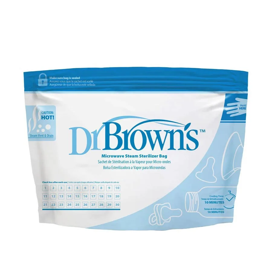 Cara Mensterilkan Botol Bayi dengan Kantong Microwave Dr. Brown's