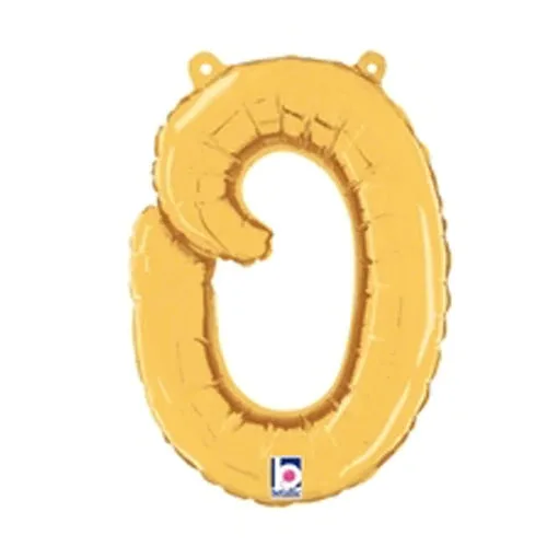 14 手寫字體字母O 金色(僅限充氣)