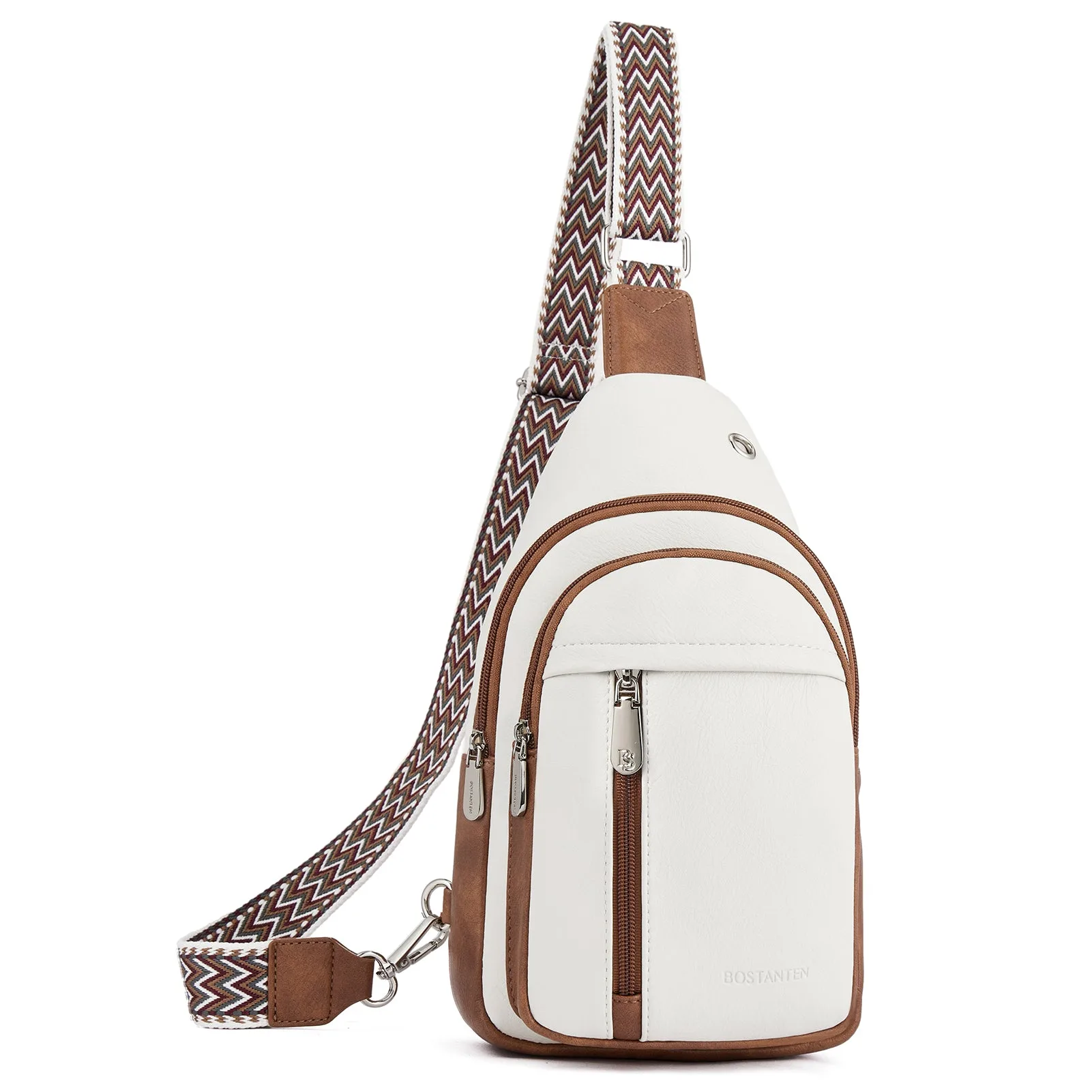 Sac bandoulière Aurora motif chevron avec sangle de guitare réglable