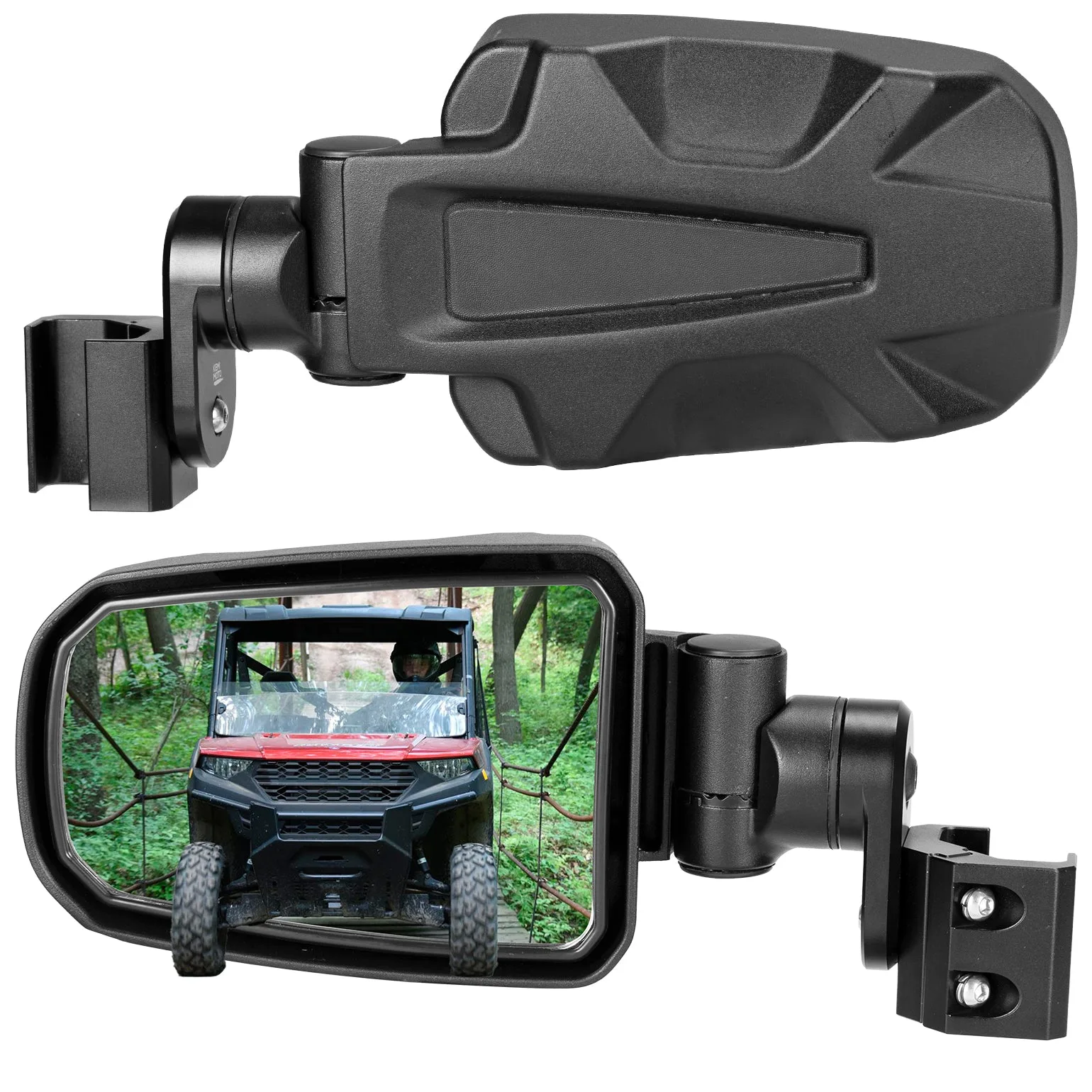 CNC aluminium klemmen Pro-Fit zijspiegels voor Polaris Ranger, Can-Am Defender, Maverick Trail