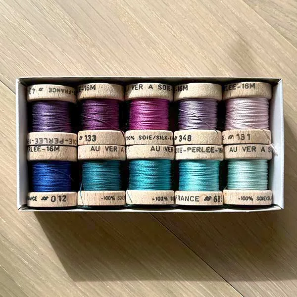 EXCLUSIVE "Velvet Dusk" PERLEE SILK Threads from Au Ver à Soie x Sublime Stitching