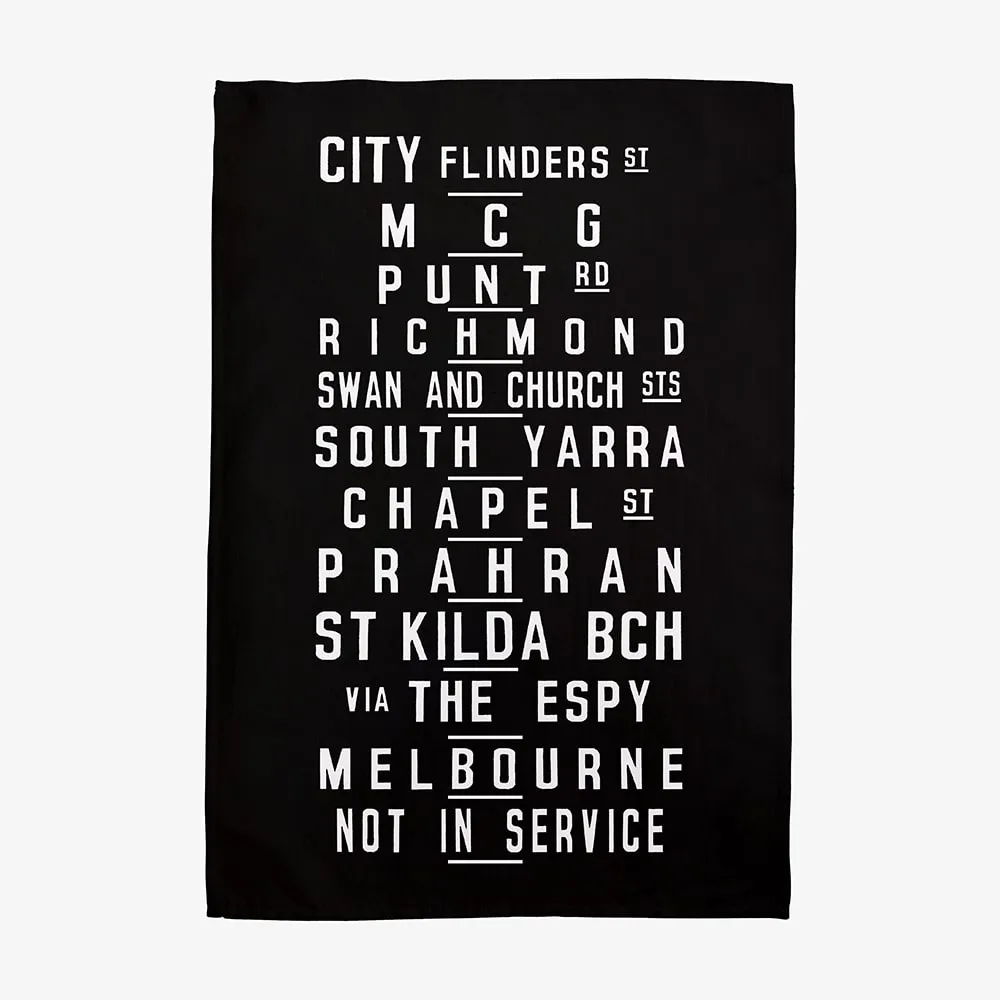 TEA TOWEL - ICONIC MELBOURNE TRAM BANNER