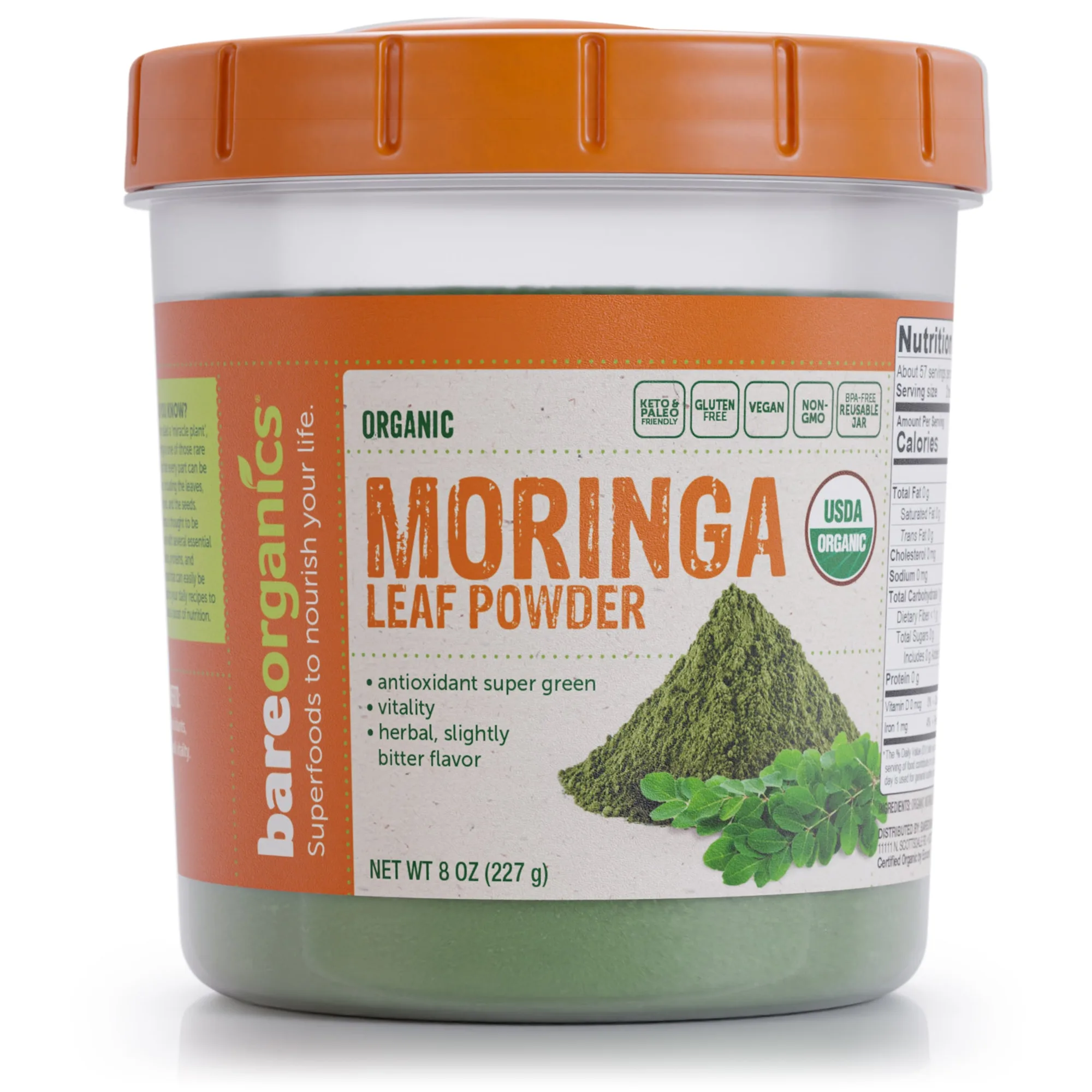 Polvo de hoja de moringa orgánico vs. espirulina: ¿qué superalimento?