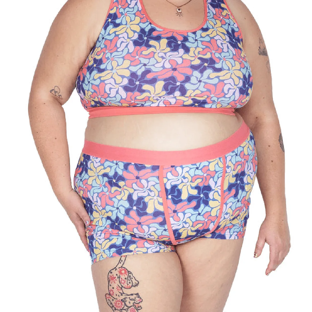Boxer Briefs - Wavy Flowers SECONDS***