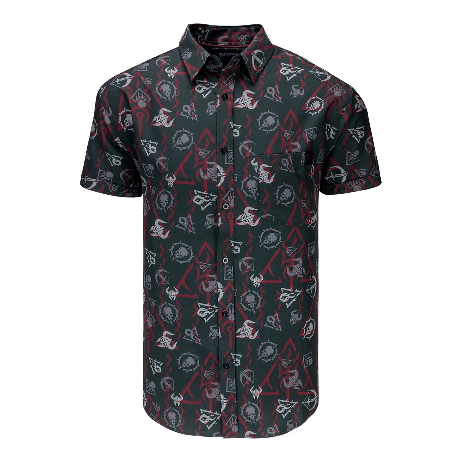 Camicia a bottoni Diablo IV Icons: guida alla vestibilità e al tessuto