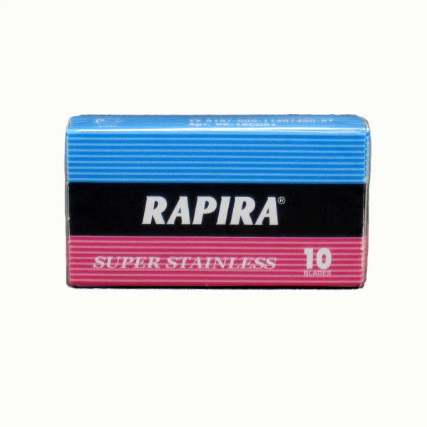 10 Rapira Super Stainless DE Cuchillas, 1 paquete de 10 (10 cuchillas)