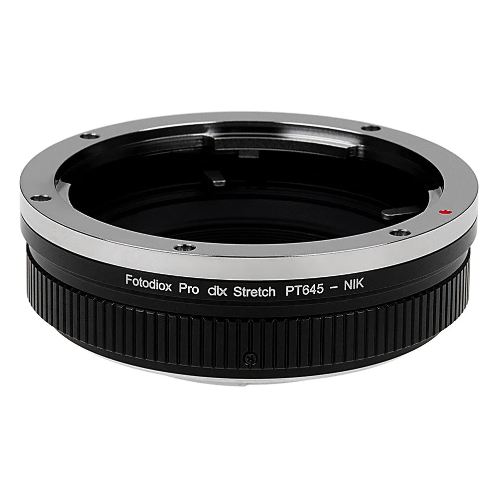 محول عدسة Fotodiox DLX Stretch - متوافق مع عدسات Pentax 645 (P645) SLR إلى كاميرات Nikon F D/SLR مع حلقة تركيز ماكرو ومرشحات مغناطيسية قابلة للإسقاط