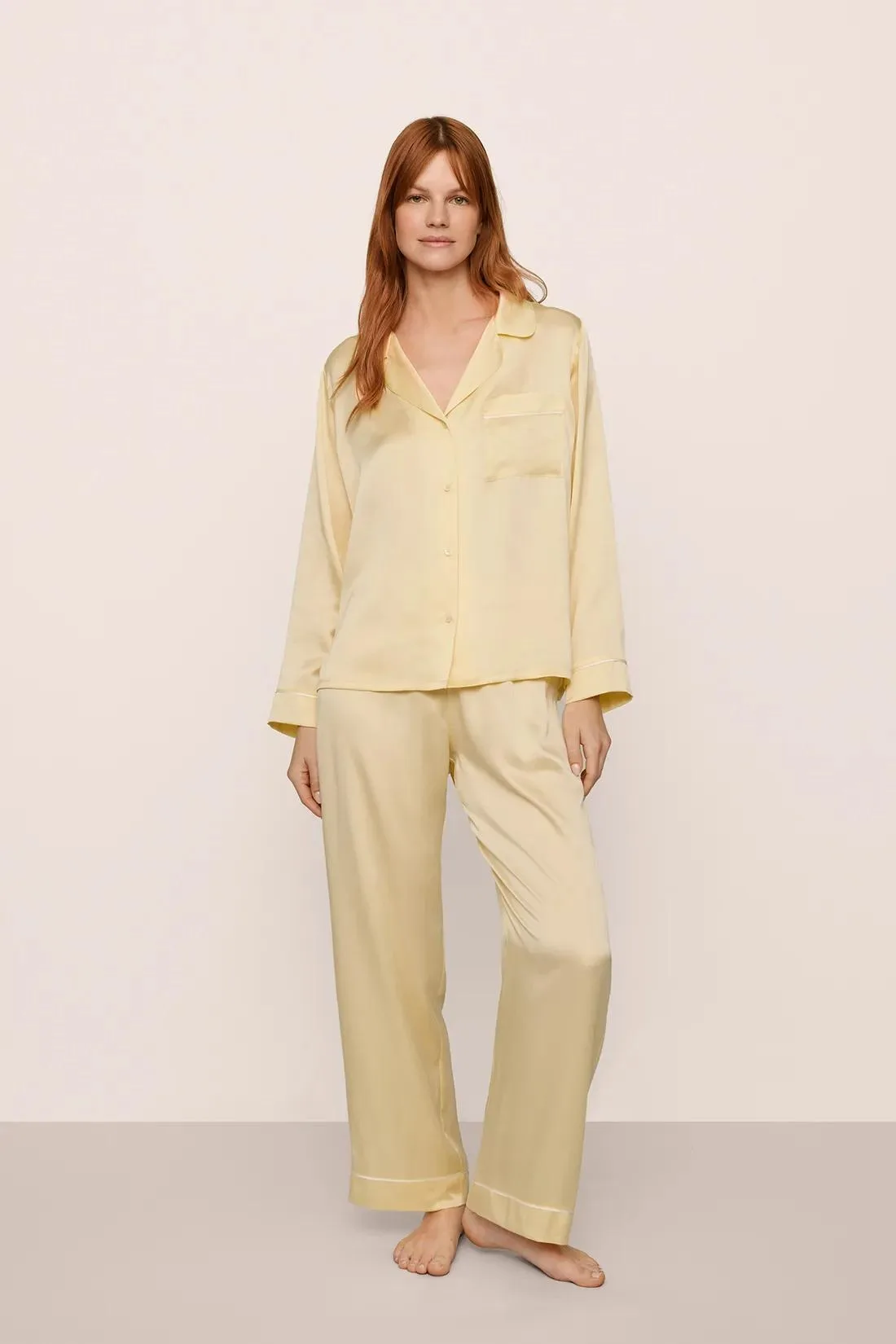 Inez Washable Silk Long PJ Set