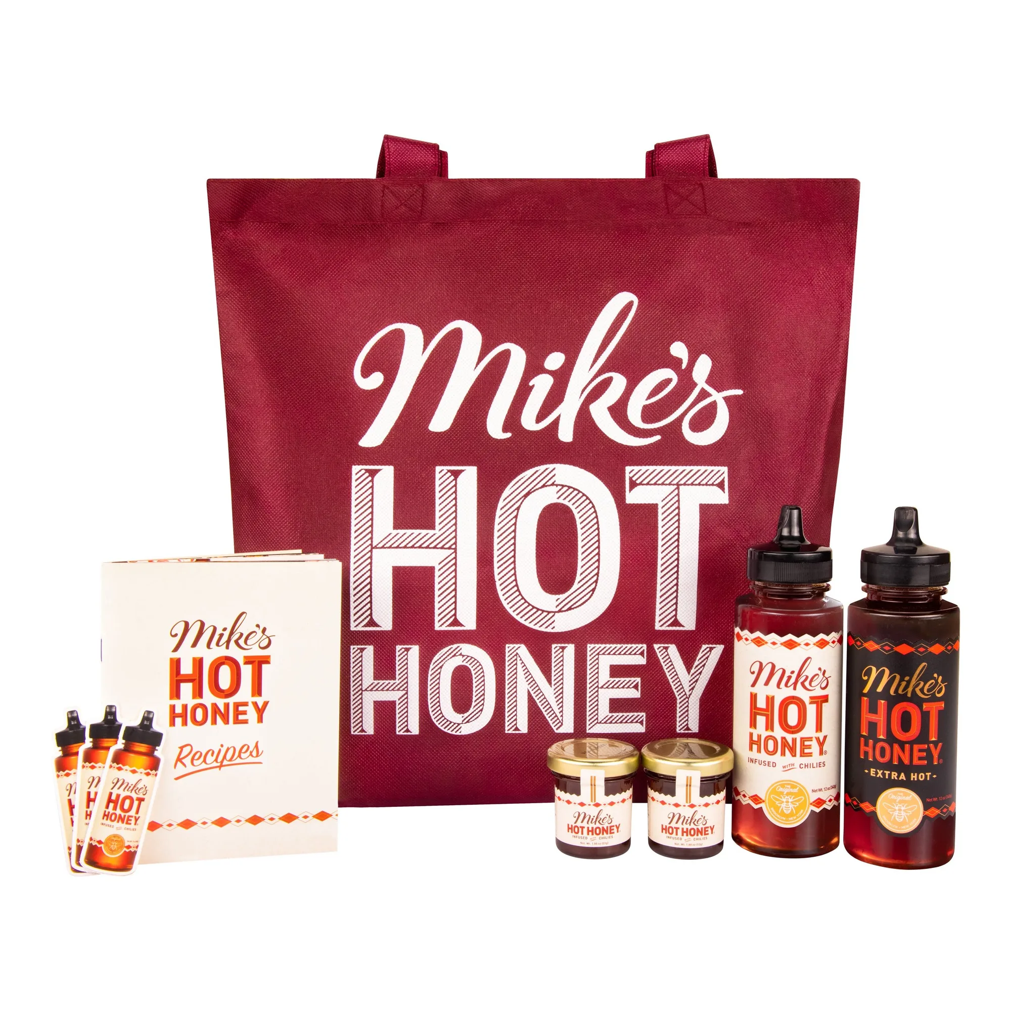 ¿Qué incluye el set de regalo con bolsa Mike's Hot Honey?