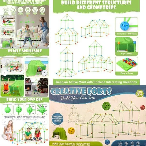 Creative Forts - 174PC Kit - Build Your Own Den