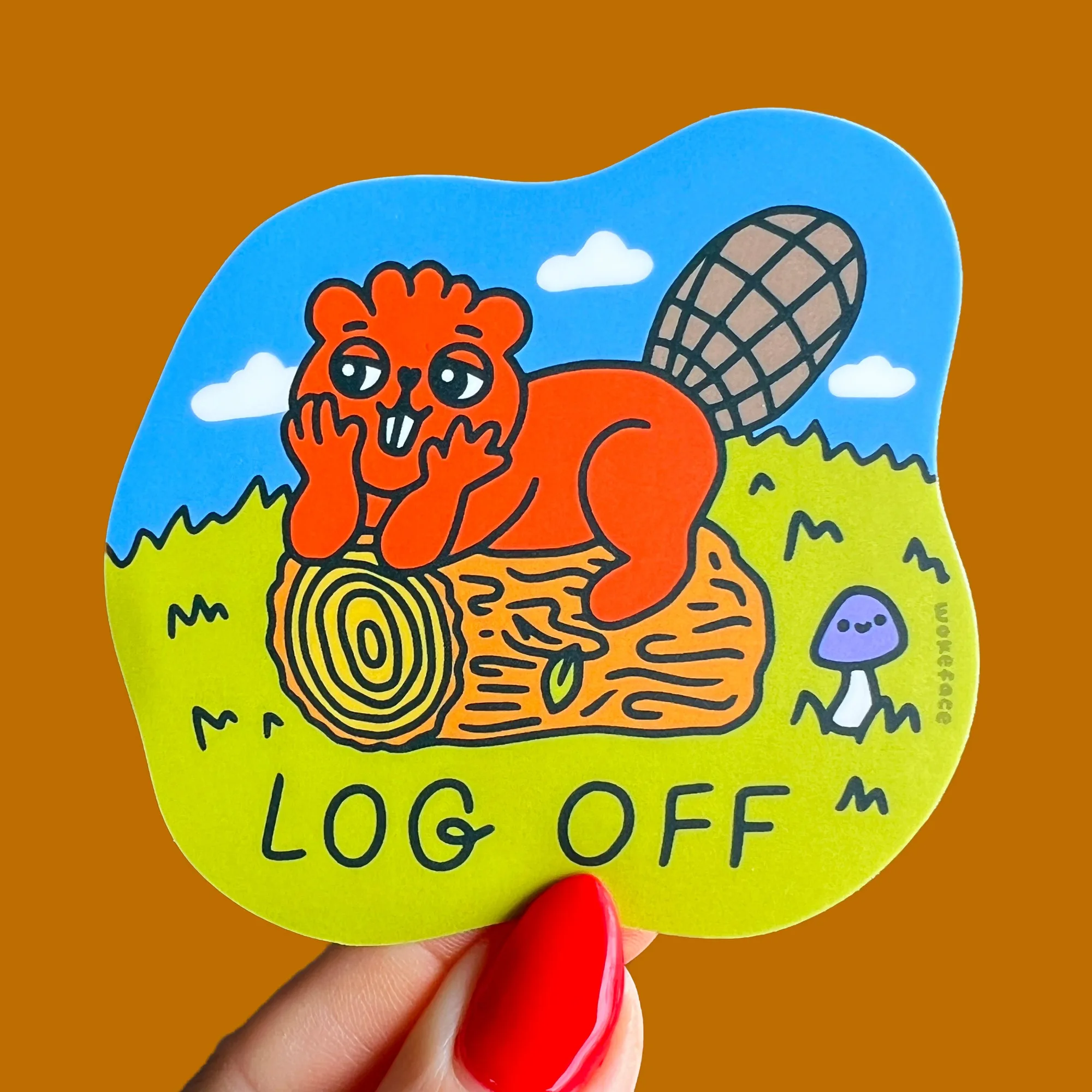 Pegatina Log Off