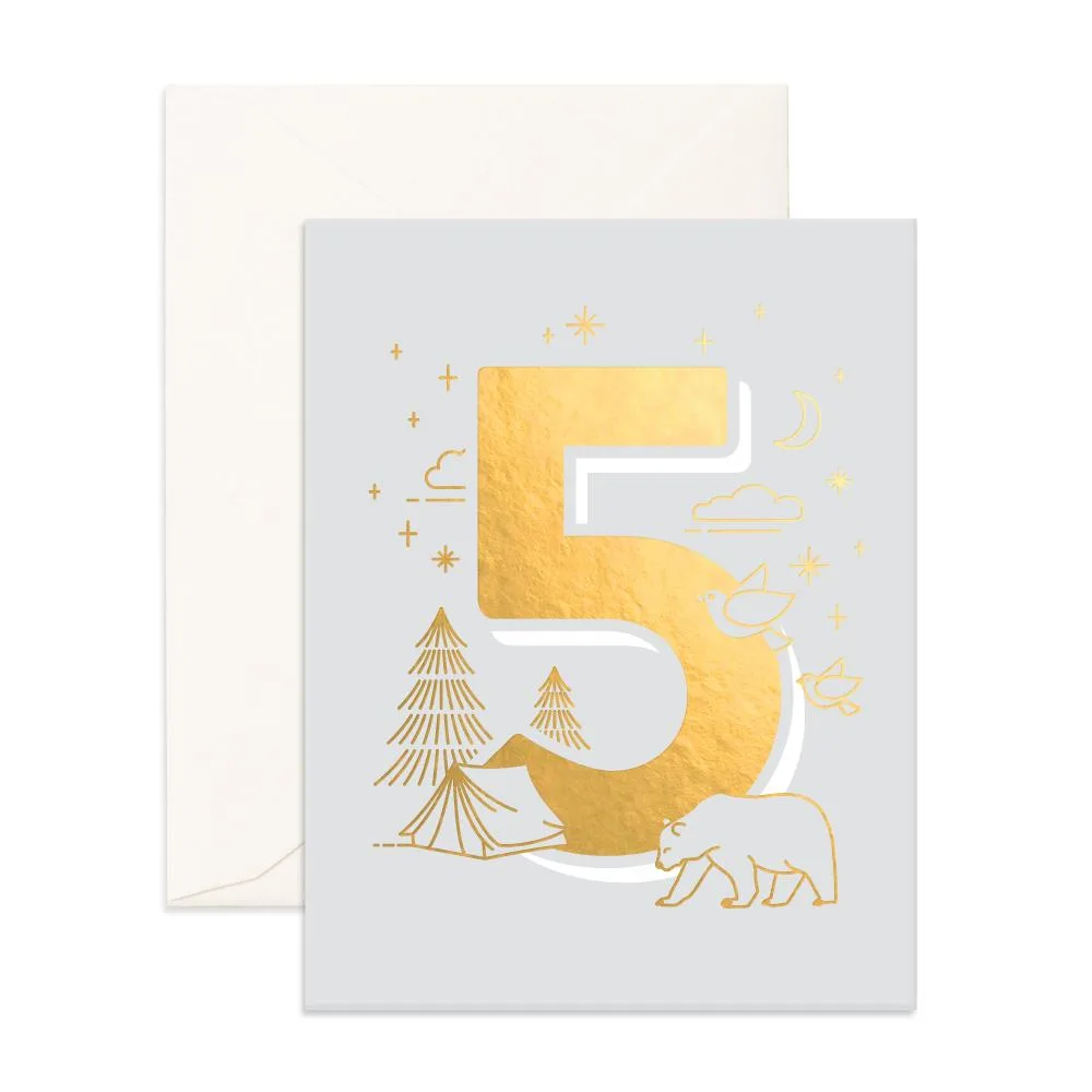 No. 5 Animals Greeting Card
