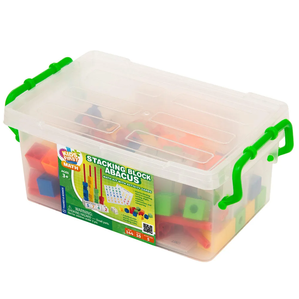 Kids First Math: Stacking Block Abacus Math Kit with Activity Cards