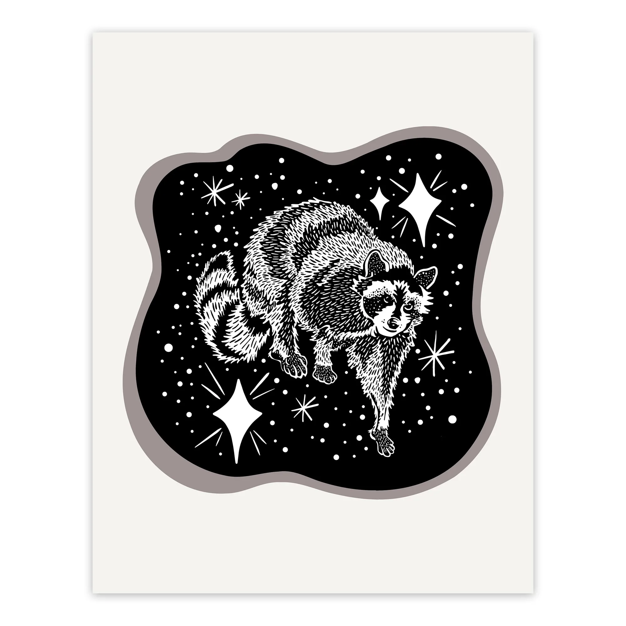 Cosmic Raccoon Screenprint
