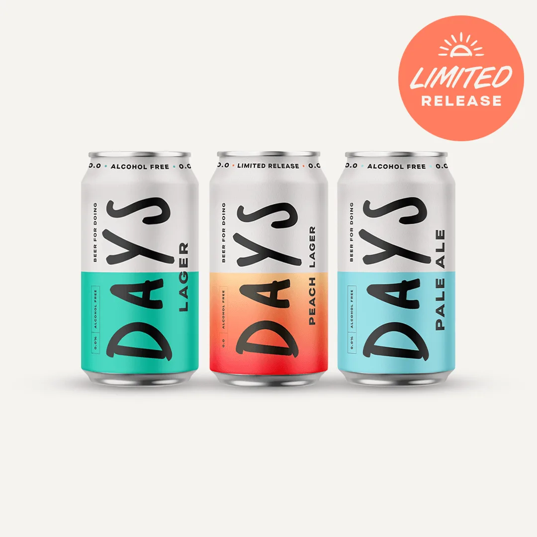 DAYS MIXED LAGER, PALE ALE & PEACH CANS PACK