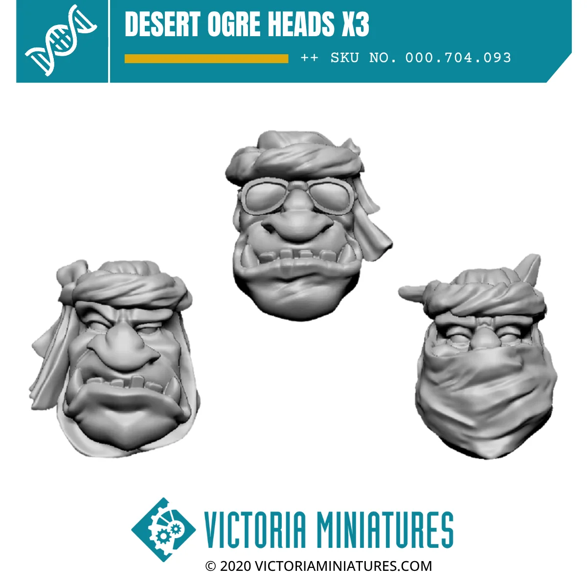 Desert Ogre Heads x3