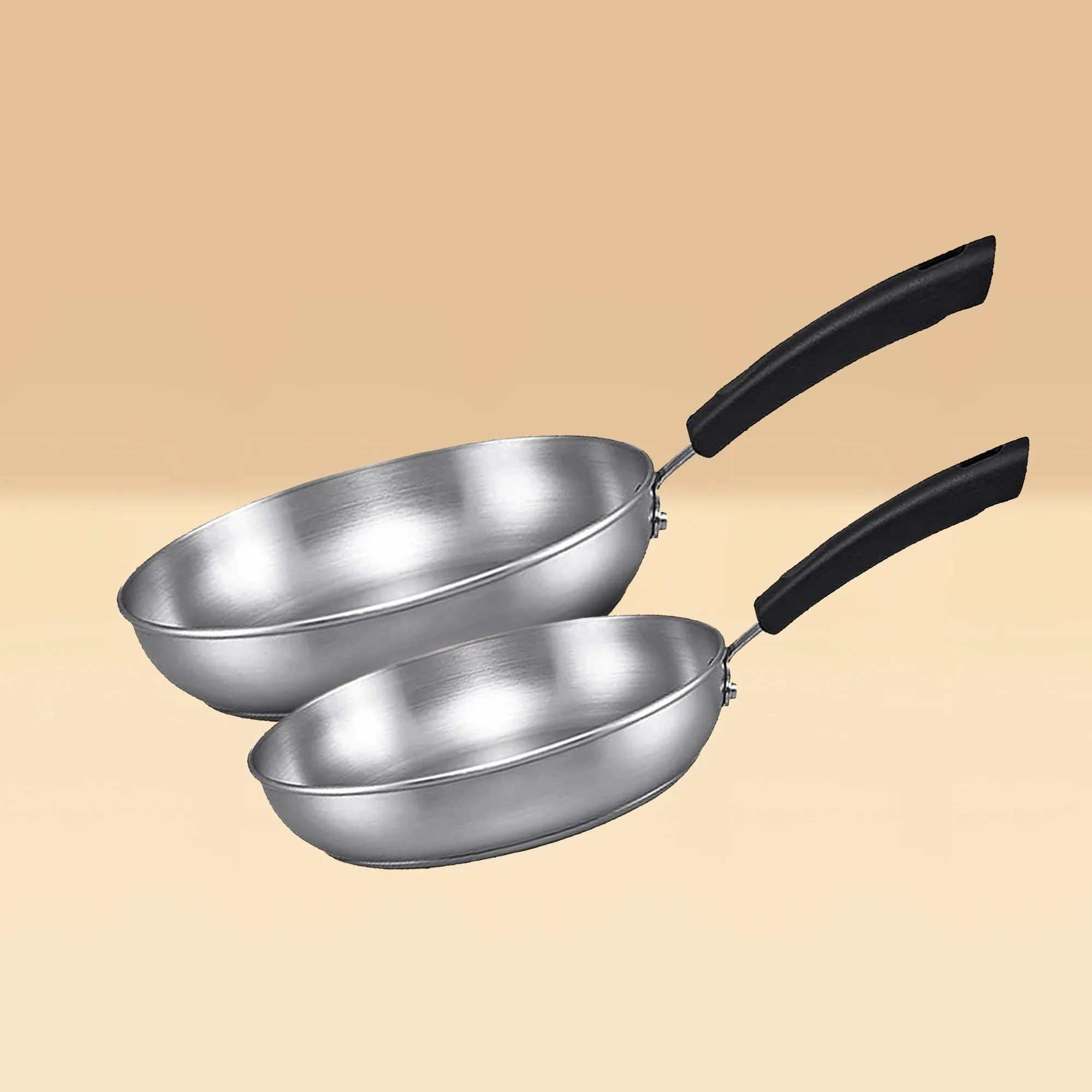 Meyer Centennial Stainless Steel Induction 24/28cm Frypan Twin Pack