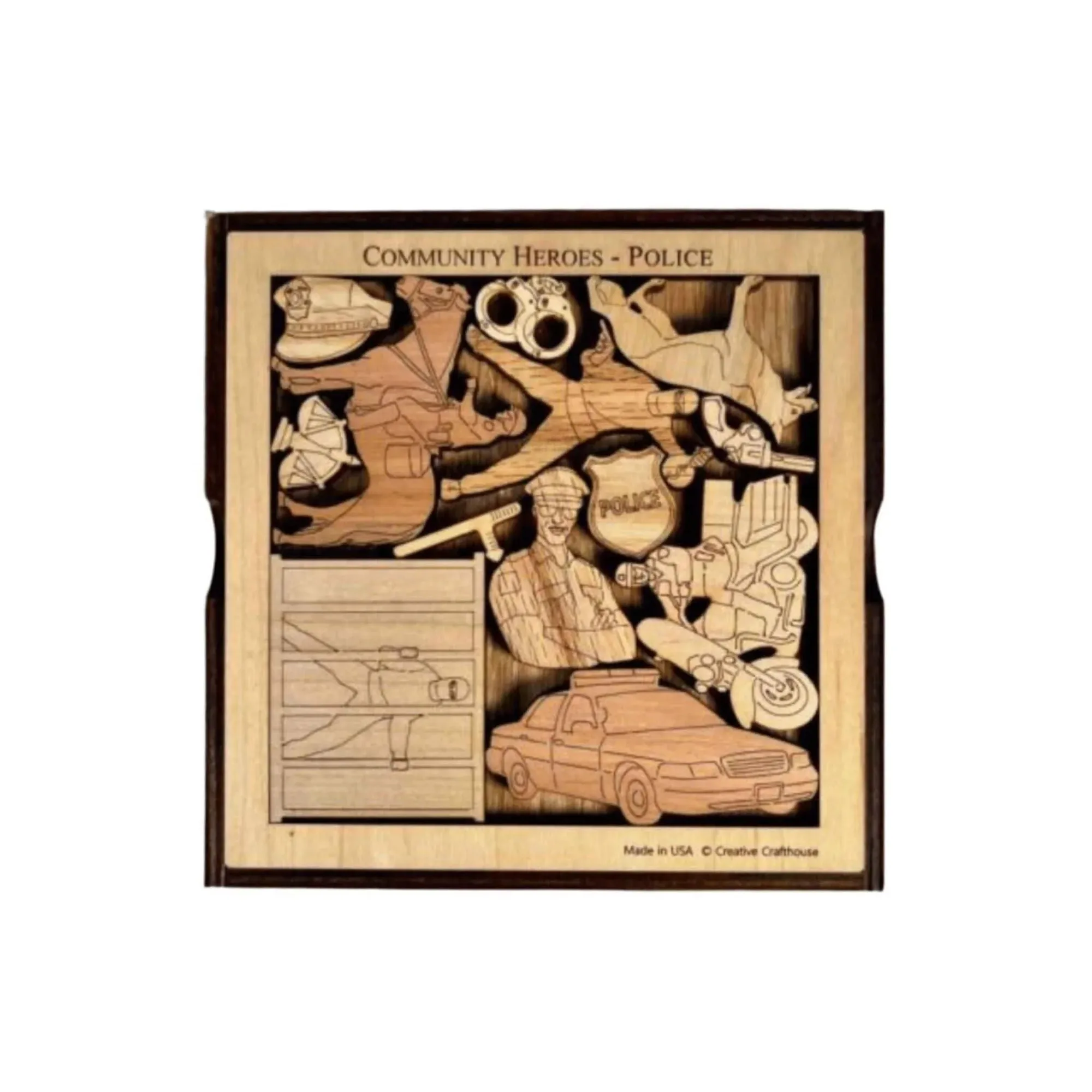 Police Officer Wood Puzzle: A Brain Teaser for All Ages