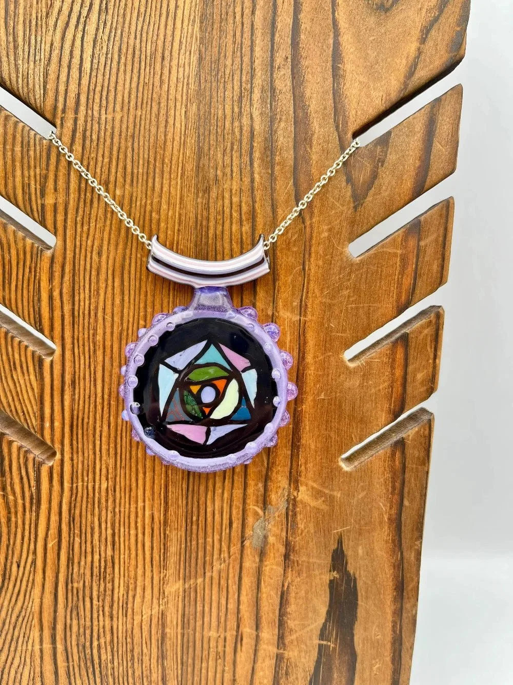 How to Wear a Worked Disc Abstract Pendant