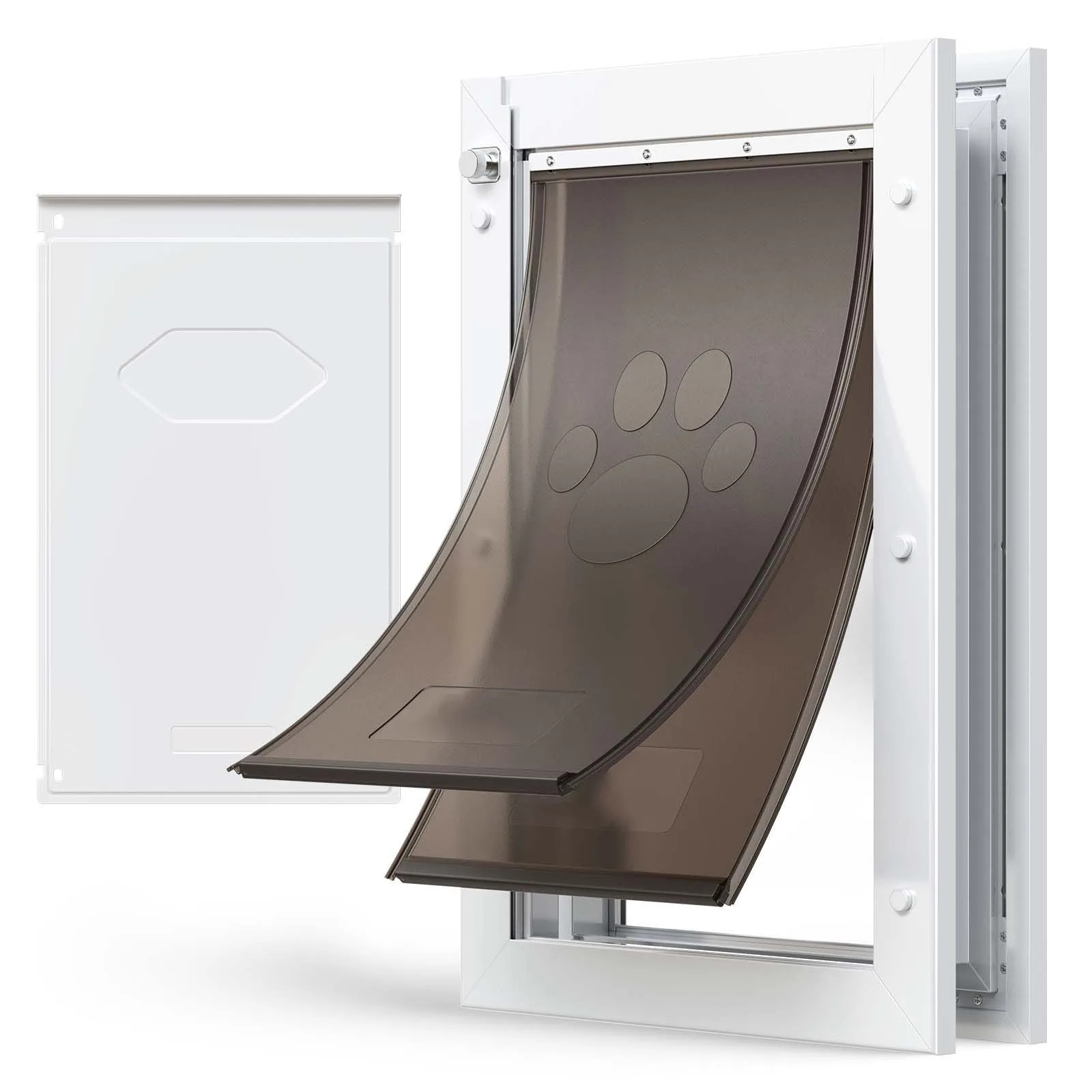 VEVOR Pet Door, Large, with Double Magnetic Flaps and Metal Frame, Strong