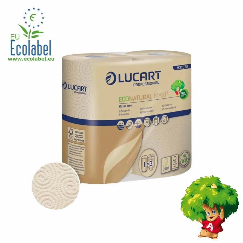 EcoNatural Recycled Küchenrollen 12 × 2 Rollen