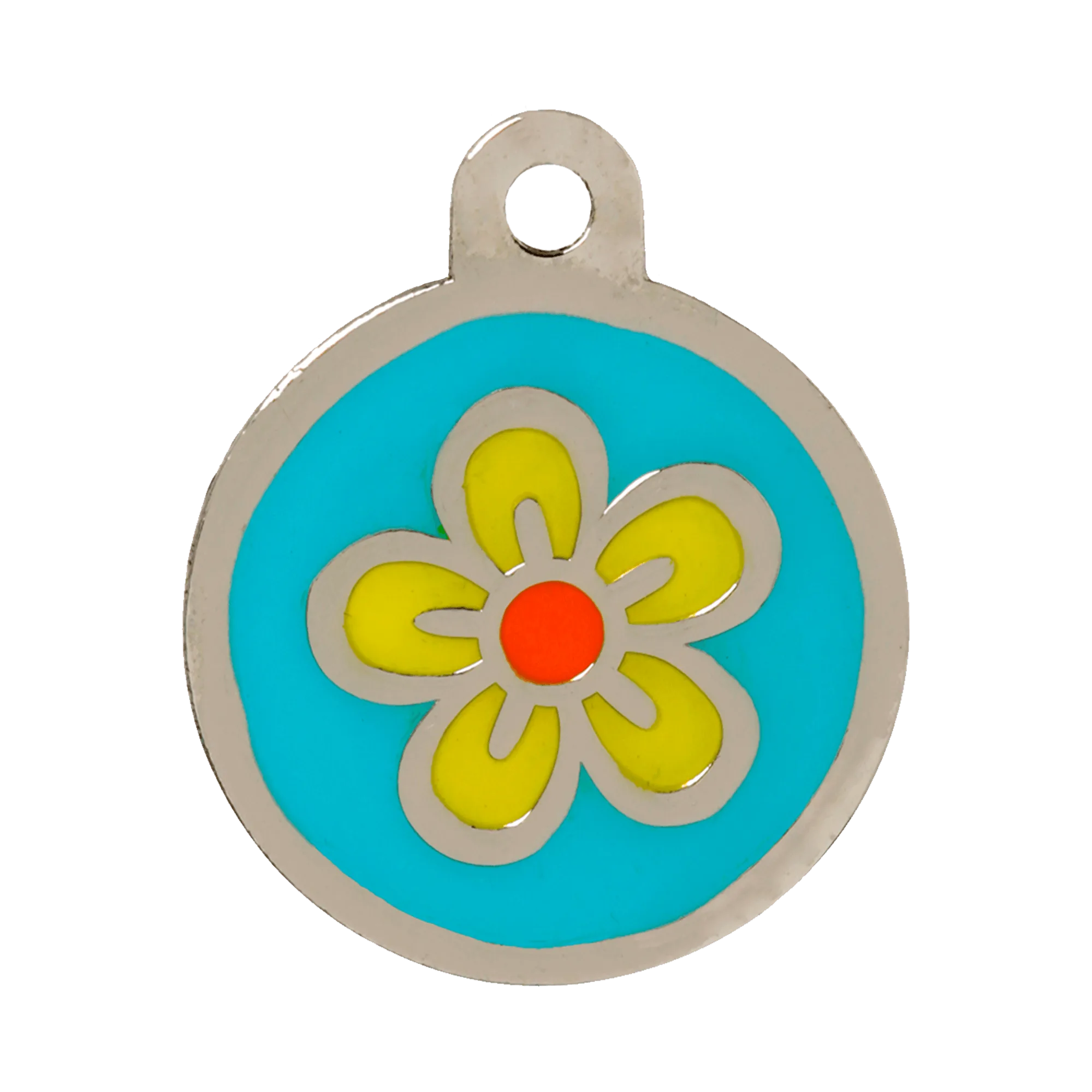 Flower Enamel Pet ID Tag