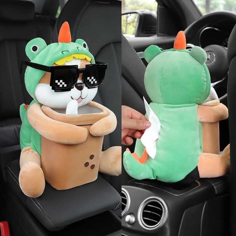 Papelera de Coche con Peluche Anime Bonito