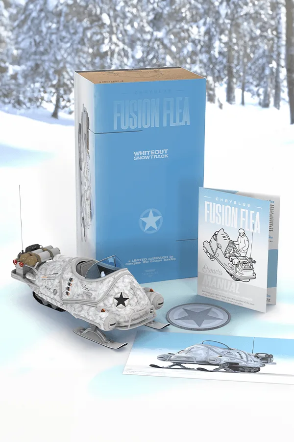 Fallout Whiteout Snowtrack Flea Die-Cast-Nachbildung