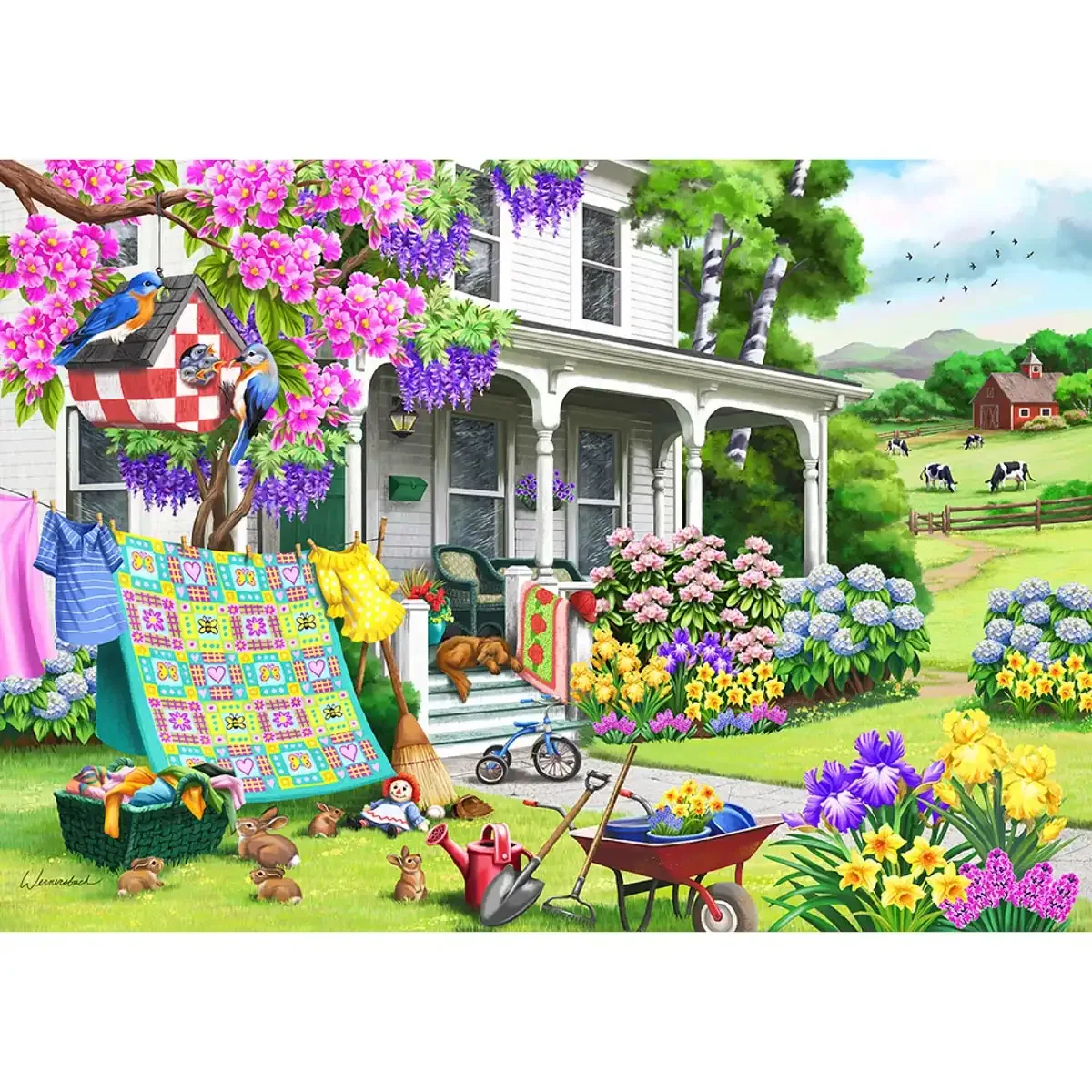 Countryside Garden 500 Wooden Puzzle