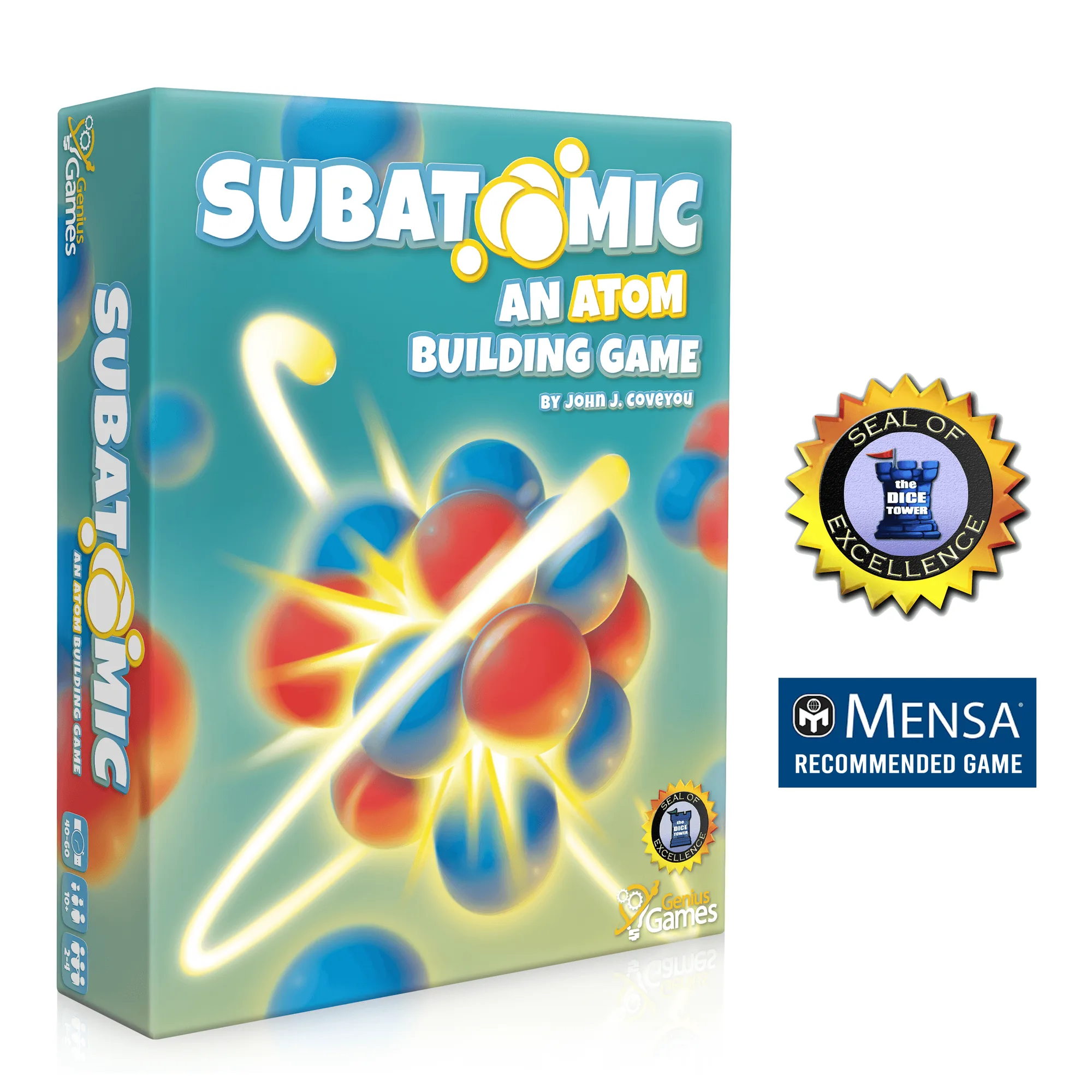 Subatomic: 2nd edition an Atom Building Game | 2019 MENSA Recommended Game | Dice Tower Seal of Excellence |Chemistry Game