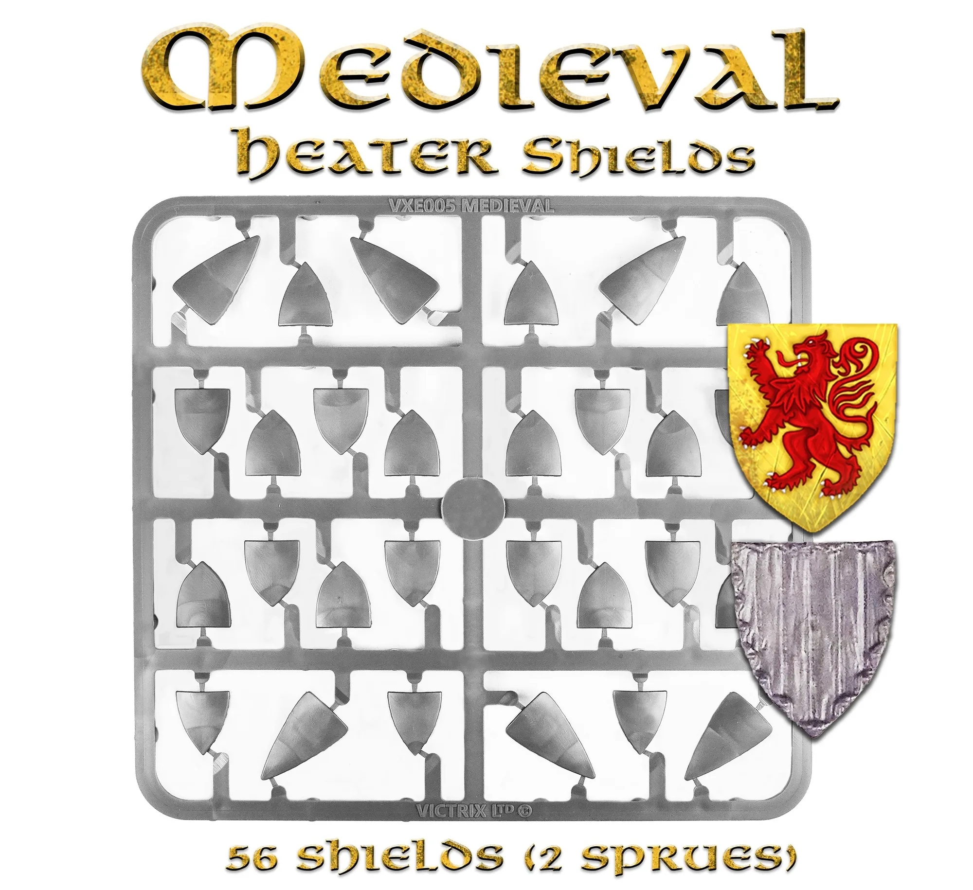 Medieval Heater Shields x 56