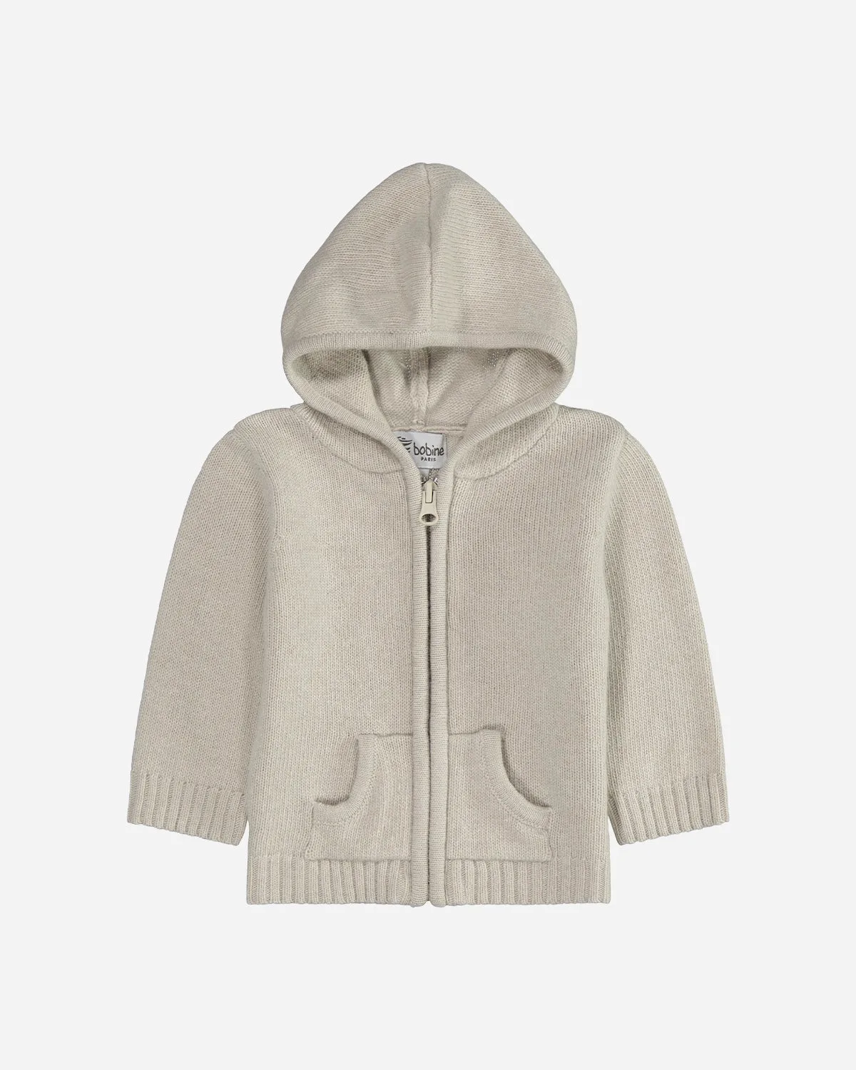 Gilet capuche bébé beige layette
