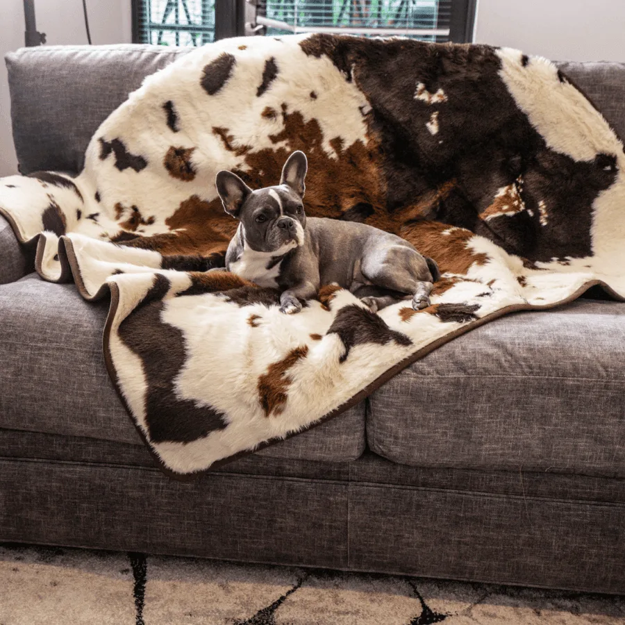 PupProtectorTM Coperta Impermeabile - Finta Pelle di Mucca Marrone