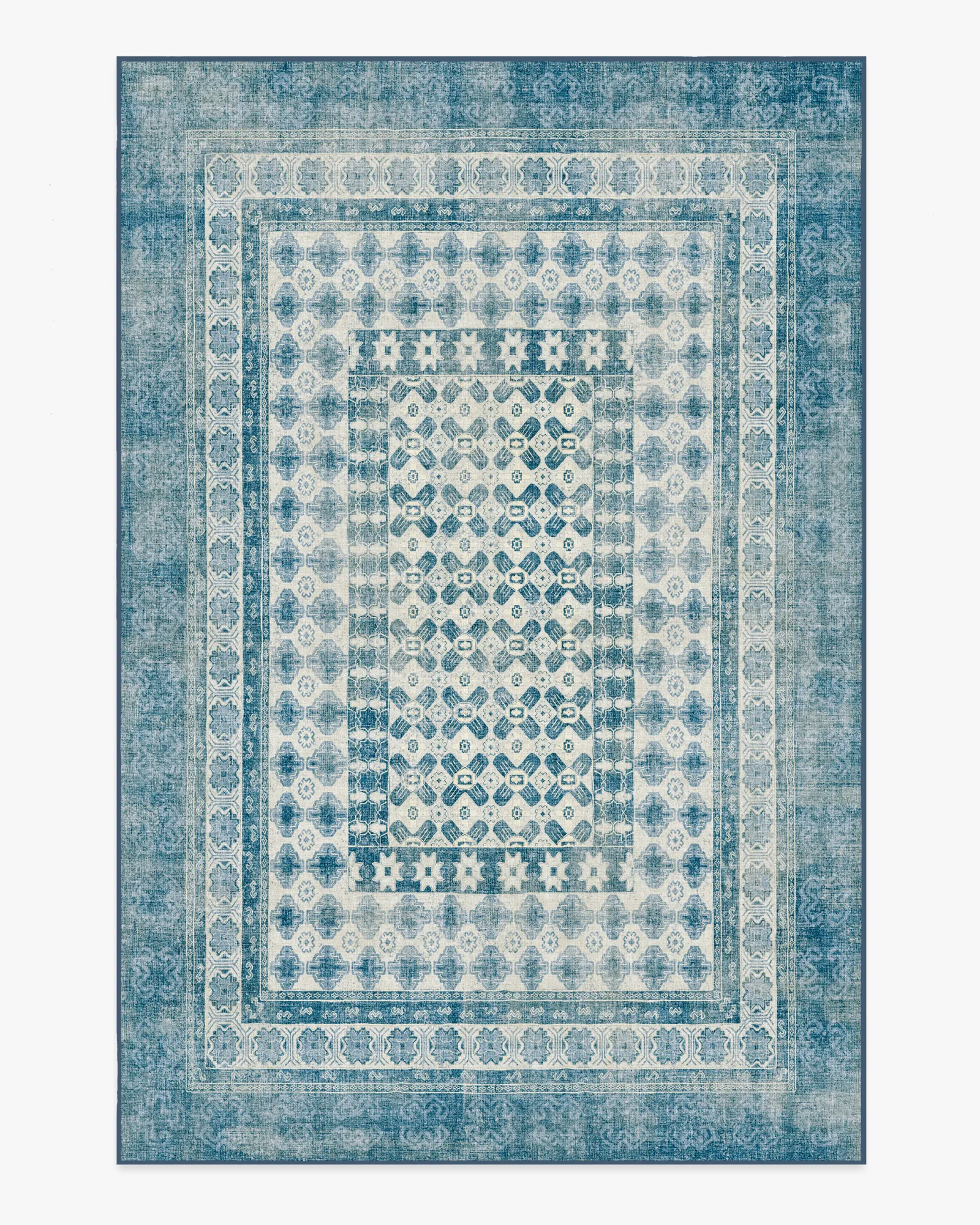 Cyrus Ocean & Ivory Flatwoven Rug