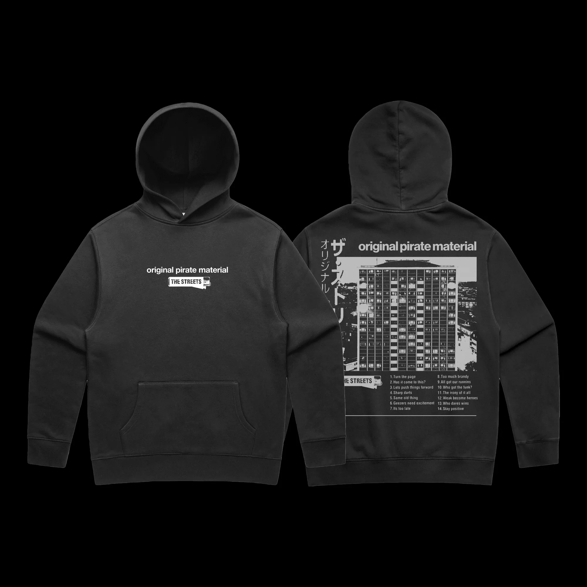 Embroidered Logo Hoodie vs Japanese Text Hoodie