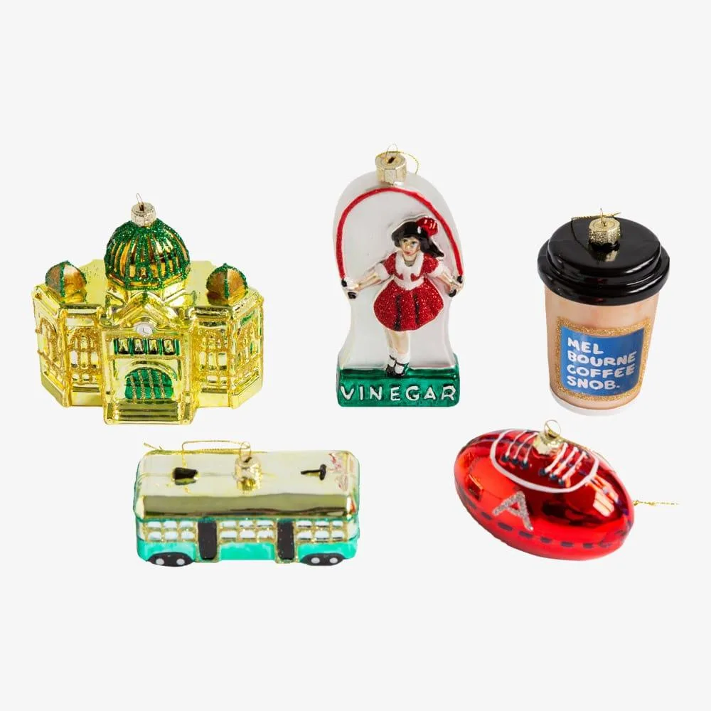 CHRISTMAS GLASS ORNAMENTS - ICONIC MELBOURNE