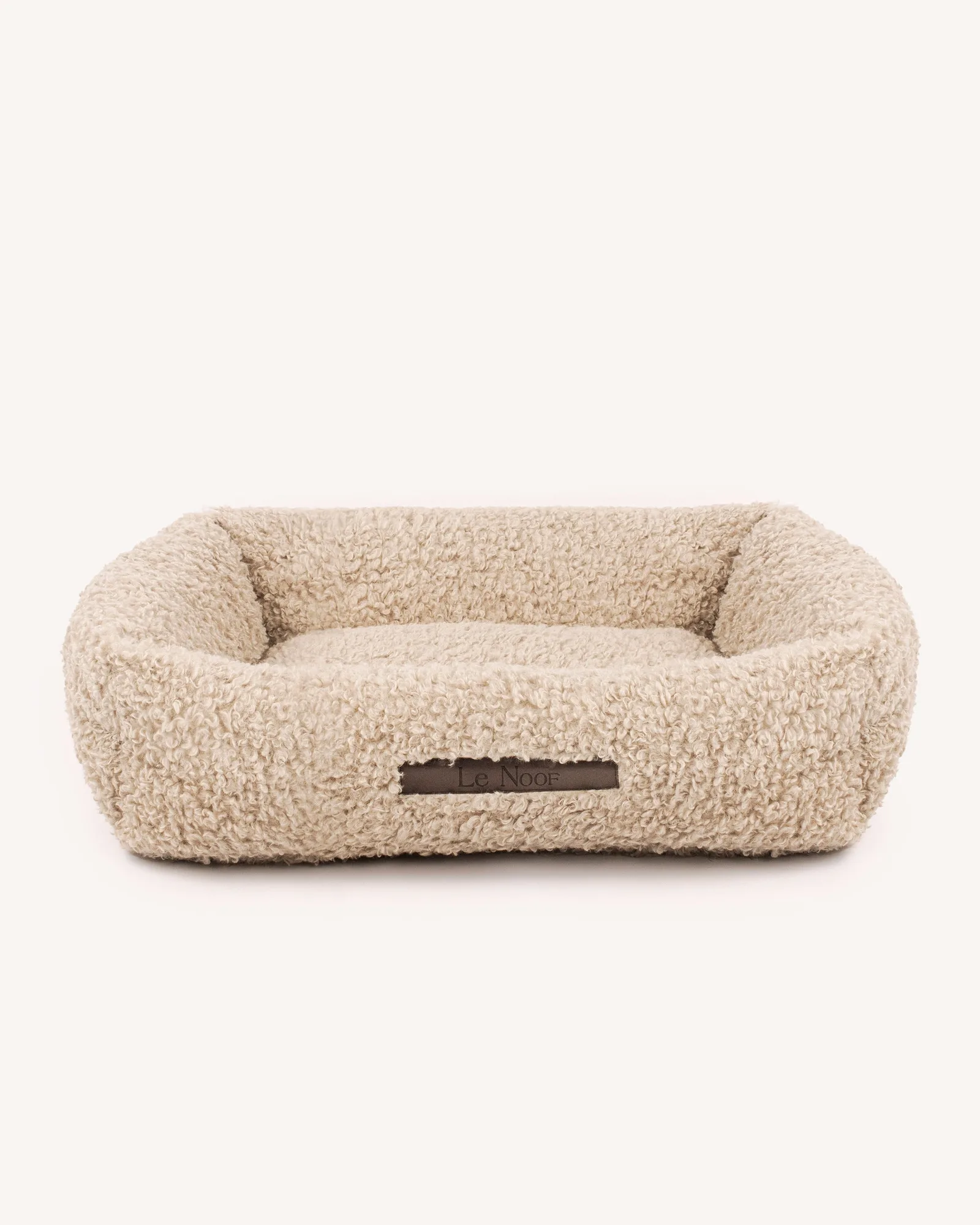 Beige Teddy Sofa Dog Bed