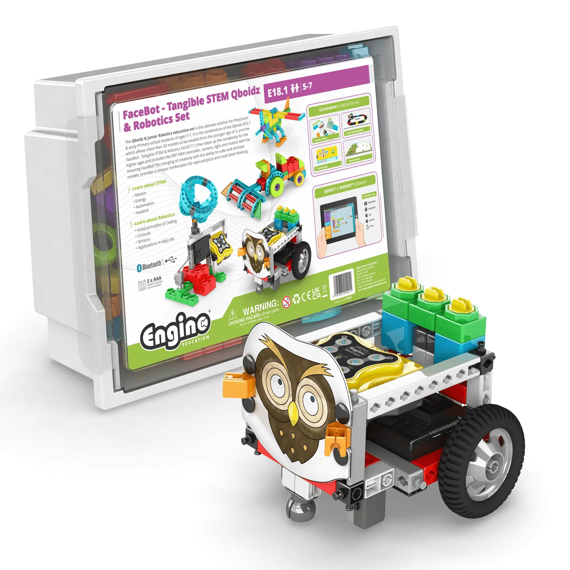 Robótica STEM tangible FaceBot: 96 modelos para edades 5-7