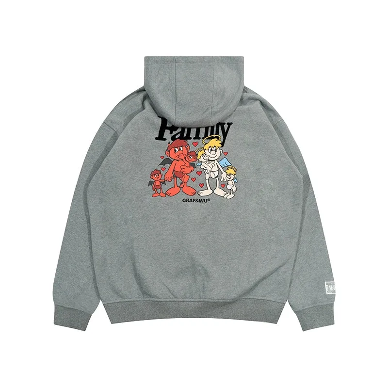 Guide des tailles et du fit du hoodie GRAF&WU Angel Devil