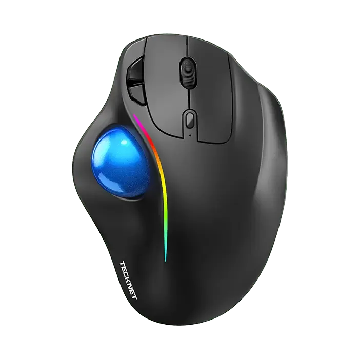 TECKNET Orb Tri-Mode Rechargeable RGB Trackball Mouse MS023