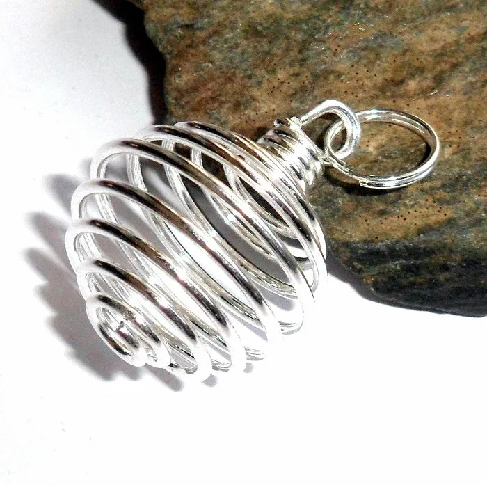 Spiral Cage Pendant with Chain