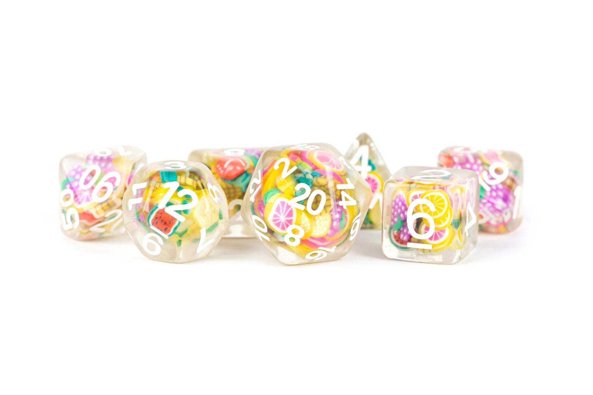 Fruchtwürfel 16mm Resin Poly Würfelset