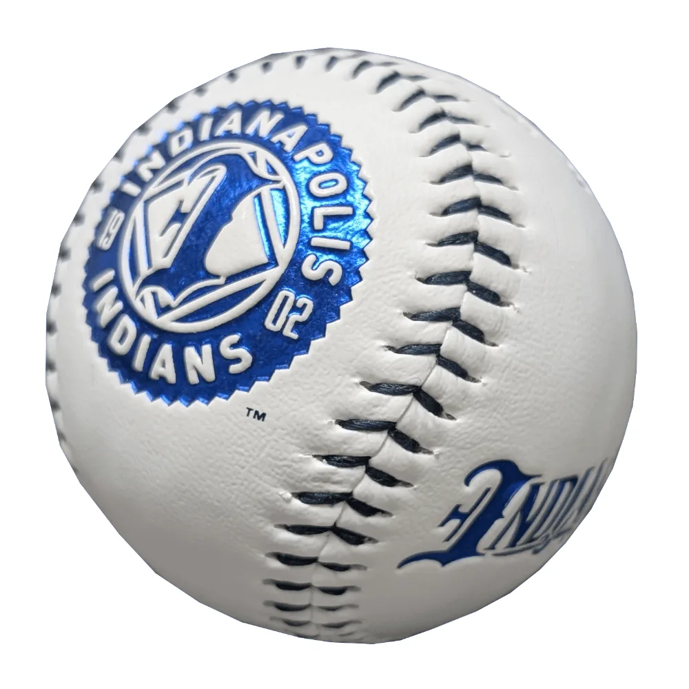 Indianapolis Indians Rawlings White Radio Foil Print Baseball